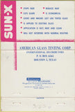 Matchbook Cover - American Glass Tinting Houston TX WEAR 40 Strike