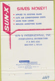 Matchbook Cover - Sun X Glass Tinting Bangor ME Du Pont 40 Strike