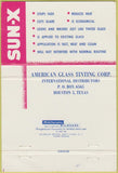 Matchbook Cover - Sun X Glass Tinting Gary IN Du Pont 40 Strike