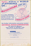 Matchbook Cover - Universal Match Corp Morton Weinberg New York NY 40 Strike