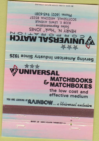 Matchbook Cover - Universal Match Corp Scottsdale AZ Henry Jones 40 Strike