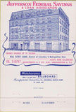Matchbook Cover - Jefferson Federal Savings Loan Washington DC 40 Strike