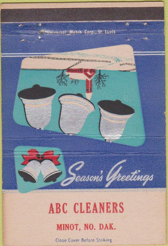 Matchbook Cover - ABC Cleaners Minot ND 40 Strike