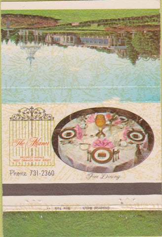Matchbook Cover - The Manor West Orange NJ 40 Strike