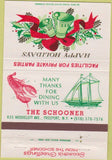 Matchbook Cover - The Schooner Freeport NY Christmas lobster 40 Strike