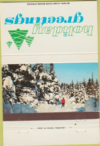 Matchbook Cover - Christmas Holiday Greetings BB 60-4 40 Strike