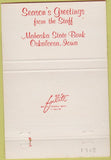 Matchbook Cover - Mahaska State Bank Oskaloosa IA Christmas 40 Strike
