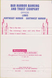 Matchbook Cover - Bar Harbor Trust Co Lubec Christmas 40 Strike
