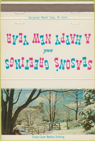 Matchbook Cover - Racine Junction Savings Loan WI Christmas 40 Strike