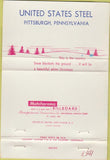 Matchbook Cover - United States Steel Pittsburgh PA Christmas 40 Strike