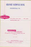 Matchbook Cover - Grange National Bank Hughesville PA Christmas 40 Strike