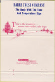 Matchbook Cover - Barre Trust Co Christmas 40 Strike