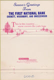 Matchbook Cover - First National Bank Everett Woodbury Breezewood PA 40 Strike