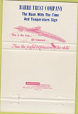 Matchbook Cover - Barre Trust Co Christmas 40 Strike