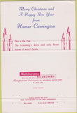 Matchbook Cover - Homer Carrington Merry Christmas 40 Strike