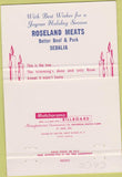 Matchbook Cover - Roseland Meats Sedalia Christmas 40 Strike