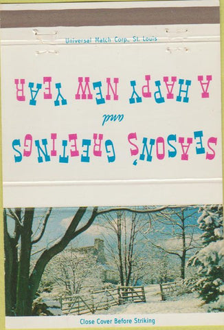 Matchbook Cover - Walt Mensch Match Dealer Garden Grove CA Christmas 40 Strike
