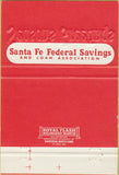 Matchbook Cover - Santa Fe Federal Savings Christmas 40 Strike