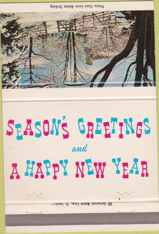 Matchbook Cover - York Federal Savings Loan PA Christmas 40 Strike