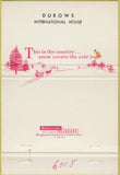 Matchbook Cover - Durows International House Christmas 40 Strike