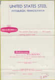 Matchbook Cover - United States Steel Pittsburgh PA Christmas 40 Strike