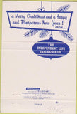 Matchbook Cover - Independent Life Insurance Jacksonville FL Christmas 40 Strike