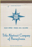 Matchbook Cover - Title Abstract Co of PA 40 Strike