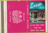 Matchbook Cover - Leon's Furs Johnstown PA girlie 40 Strike