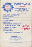 Matchbook Cover - Dutch Village Motel New Castle DE 40 Strike