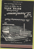 Matchbook Cover - The Downtown Motor Hotel Erie PA 40 Strike