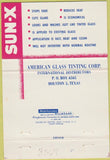 Matchbook Cover - Sun X Glass Tinting Erie PA 40 Strike