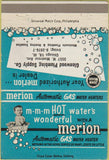 Matchbook Cover - Merion Water Heaters Plumbing Chicago IL 40 Strike