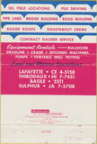 Matchbook Cover - Central Excavation Lafayette LA 40 Strike