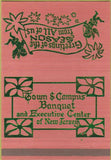 Matchbook Cover - Town Campus Banquet Union Elizabeth NJ 40 Strike