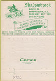 Matchbook Cover - Shadowbrook  Shrewsbury NJ 40 Strike
