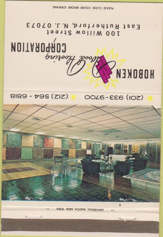 Matchbook Cover - Hoboken Wood Flooring East Rutherford NJ 40 Strike