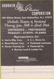 Matchbook Cover - Hoboken Wood Flooring East Rutherford NJ 40 Strike