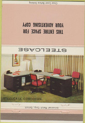 Matchbook Cover - Steelcase Office Furniture NO TOWN 40 Strike