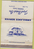 Matchbook Cover - Stegall Berheide Orr Funeral Home WEAR 40 Strike