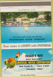 Matchbook Cover - Universal Match Corp Charles Hunt Indianapolis 40 Strike