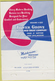 Matchbook Cover - Tower Grove Bank Trust St Louis MO 40 Strike
