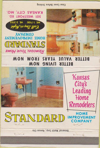 Matchbook Cover - Standard Home Improvement Co Kansas City MO 40 Strike