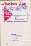 Matchbook Cover - Manchester Bank of St Louis MO 40 Strike