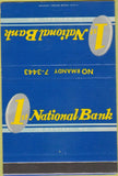 Matchbook Cover - 1st National Bank Hanibal MO SAMPLE 40 Strike
