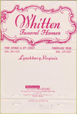 Matchbook Cover - Whitten Funeral Homes Lynchburg VA 40 Strike