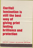 Matchbook Cover - Clarifoil Lamination Coventry British UK 40 Strike