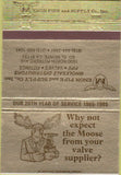 Matchbook Cover - Menon Pipe Supply El Monte CA moose valves 40 Strike