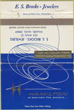 Matchbook Cover - Hamilton Watches ES Brooks Palmer MA 40 Strike