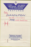 Matchbook Cover - Hamilton Watches ES Brooks Palmer MA 40 Strike