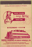 Matchbook Cover - Deer Lodge Mt Holly Springs PA WEAR 40 Strike